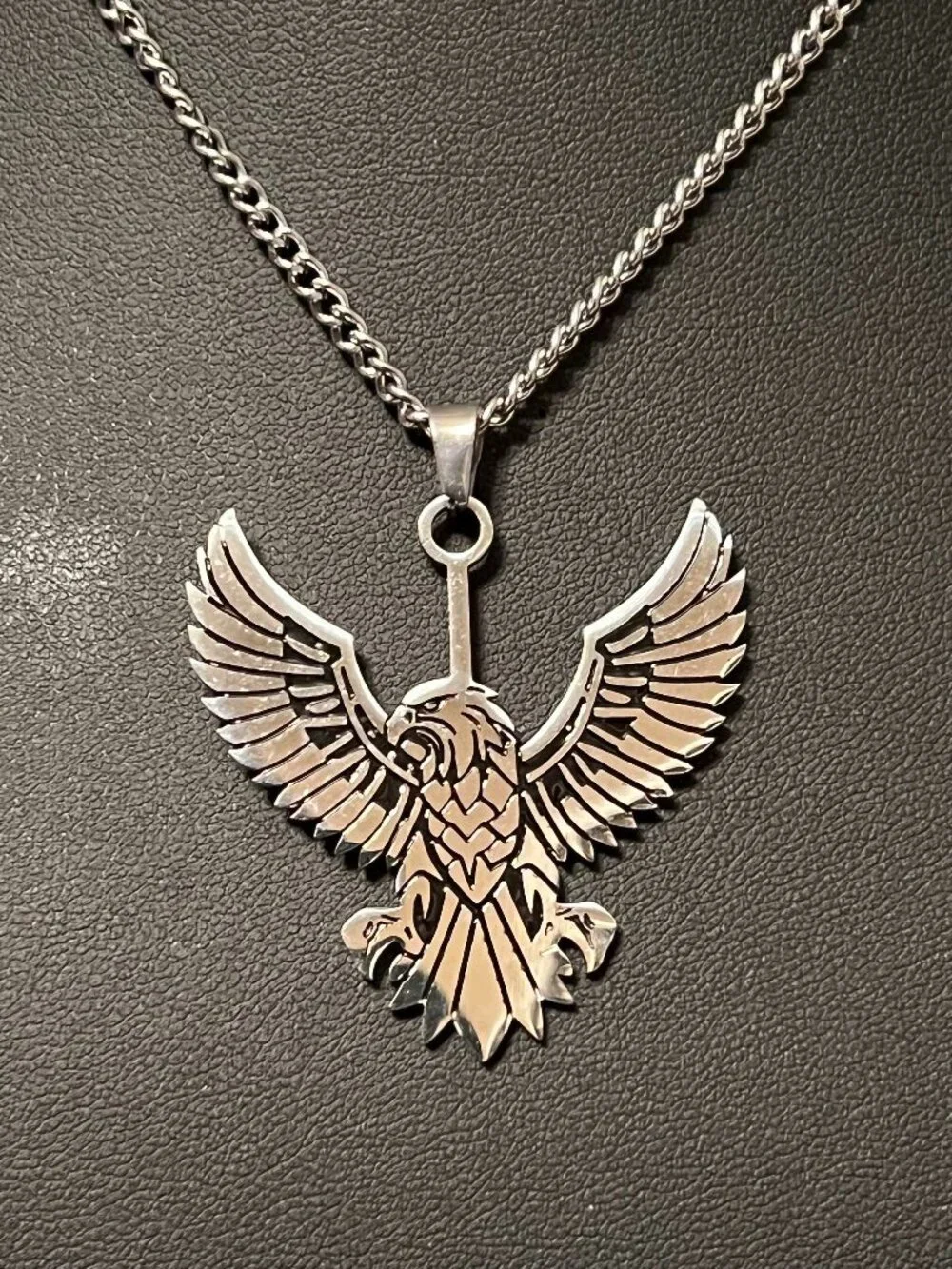 Screaming Eagle Stainless Steel Pendant Necklace (188)